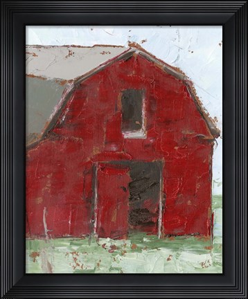 Framed Big Red Barn I Print