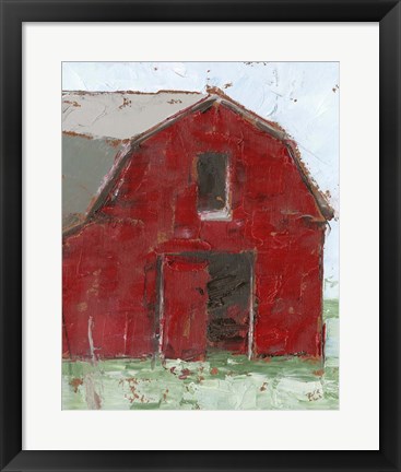 Framed Big Red Barn I Print