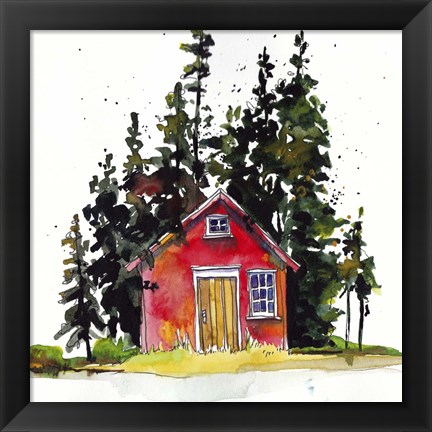 Framed Rad Cabin III Print