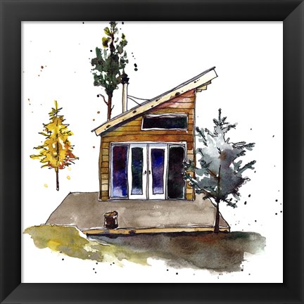 Framed Rad Cabin IV Print