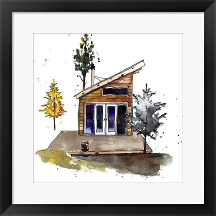 Framed Rad Cabin IV Print