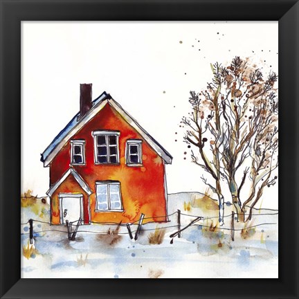 Framed Rad Cabin V Print
