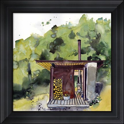 Framed Cabin Scape V Print