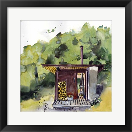 Framed Cabin Scape V Print