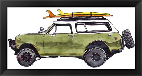 Framed Surf Car II Print