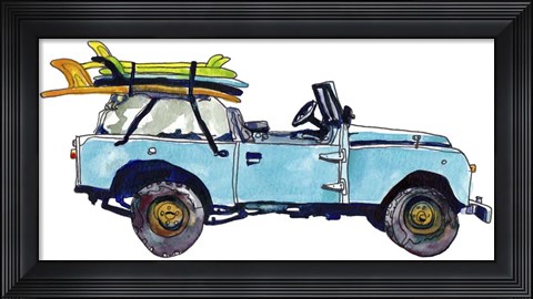 Framed Surf Car III Print