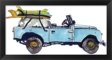 Framed Surf Car III Print