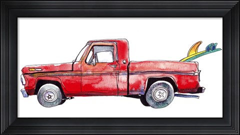 Framed Surf Car IV Print