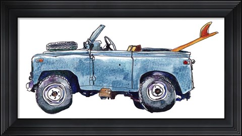 Framed Surf Car VI Print