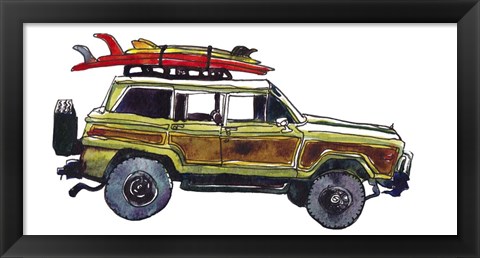 Framed Surf Car VII Print