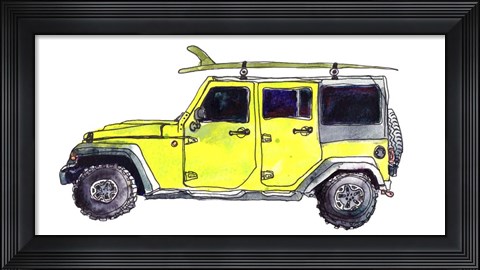 Framed Surf Car VIII Print