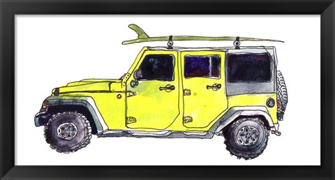 Framed Surf Car VIII Print