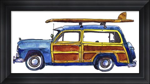 Framed Surf Car IX Print