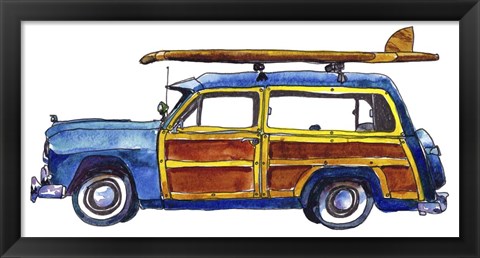 Framed Surf Car IX Print