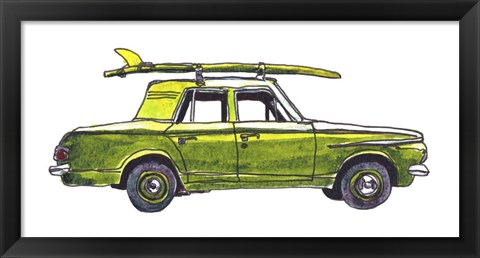 Framed Surf Car XII Print