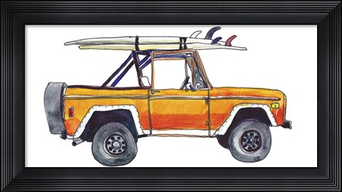 Framed Surf Car XIII Print