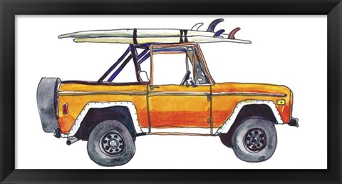 Framed Surf Car XIII Print