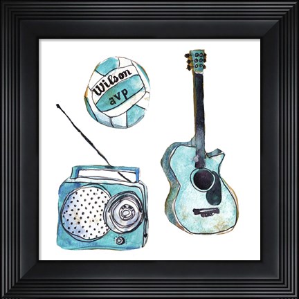 Framed Beach Vibes III Print