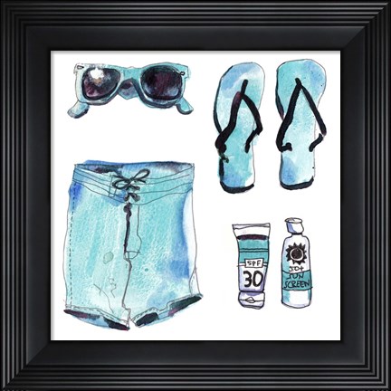 Framed Beach Vibes IV Print