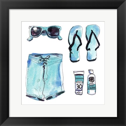 Framed Beach Vibes IV Print