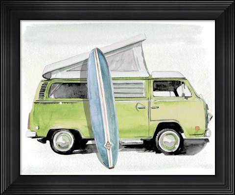 Framed Surf Wagon I Print