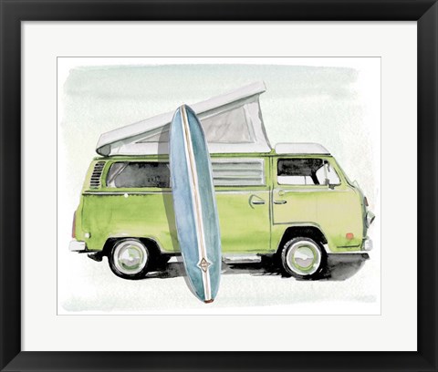 Framed Surf Wagon I Print