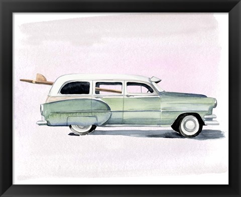 Framed Surf Wagon III Print