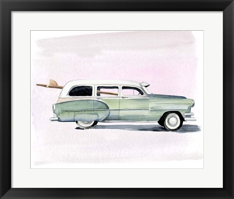 Framed Surf Wagon III Print