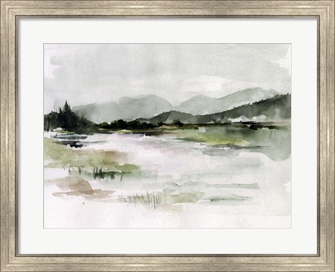 Framed Lake Mist I Print