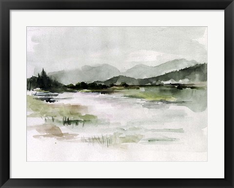 Framed Lake Mist I Print