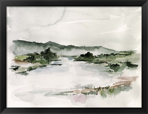 Framed Lake Mist II Print