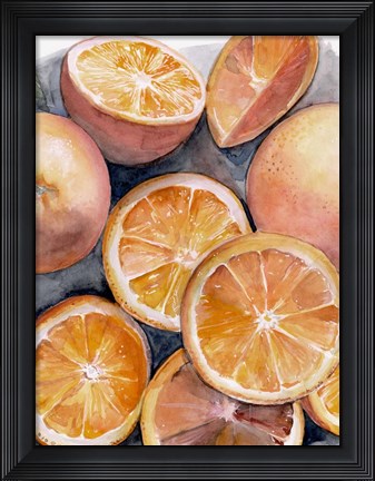 Framed Fruit Slices III Print