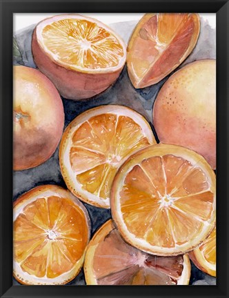 Framed Fruit Slices III Print