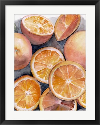 Framed Fruit Slices III Print