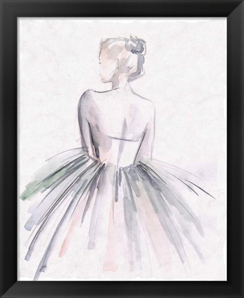 Framed Watercolor Ballerina I Print