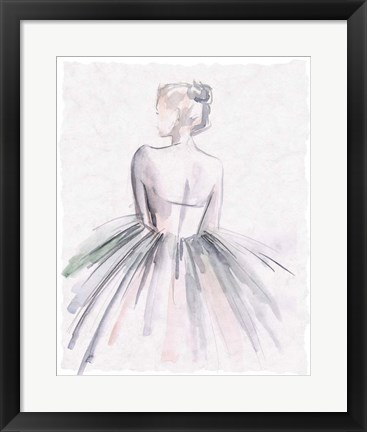 Framed Watercolor Ballerina I Print