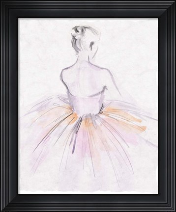 Framed Watercolor Ballerina II Print