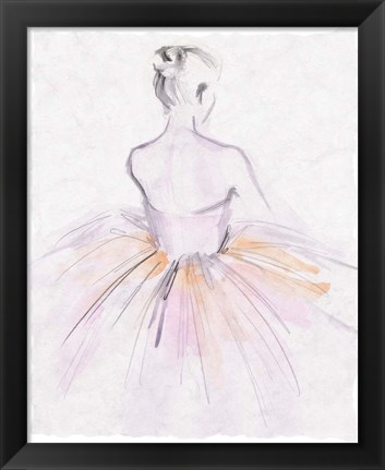 Framed Watercolor Ballerina II Print