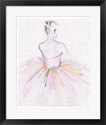 Framed Watercolor Ballerina II Print