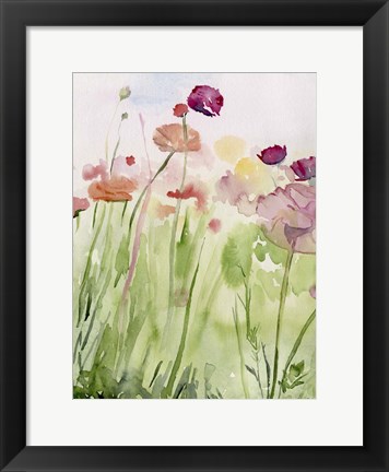 Framed Among the Watercolor Wildflowers I Print