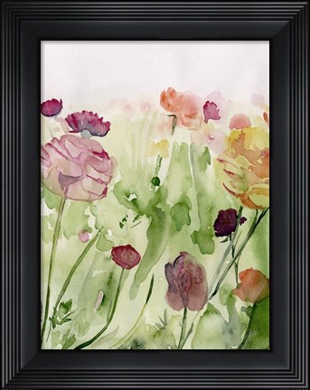 Framed Among the Watercolor Wildflowers II Print