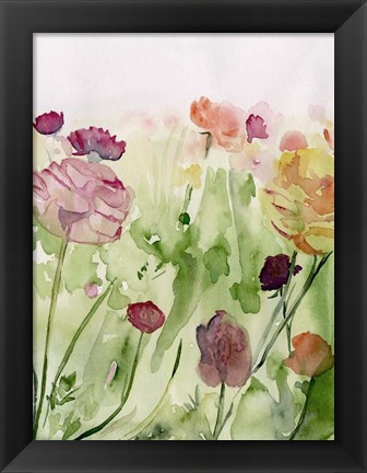 Framed Among the Watercolor Wildflowers II Print