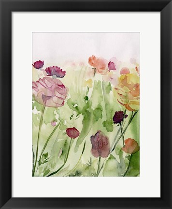 Framed Among the Watercolor Wildflowers II Print