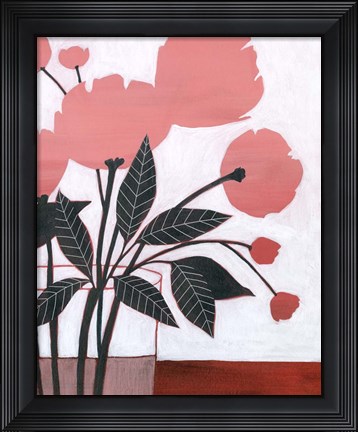Framed Flower Screen II Print