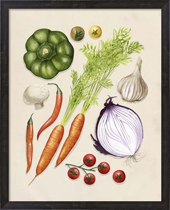 Framed Vegetable Garden II Print