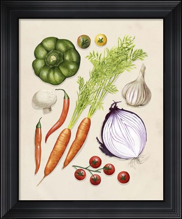 Framed Vegetable Garden II Print