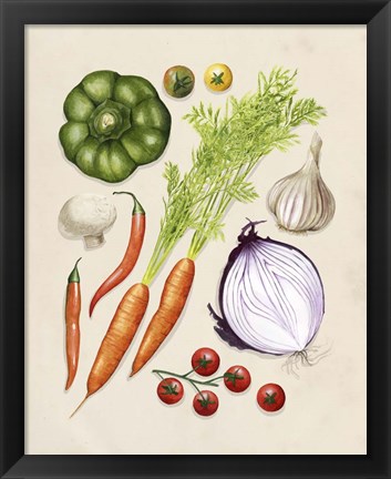 Framed Vegetable Garden II Print