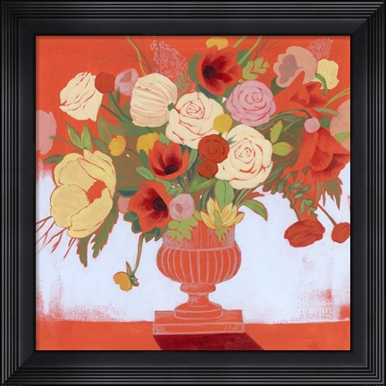 Framed Blossoms on Fire II Print