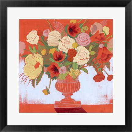 Framed Blossoms on Fire II Print