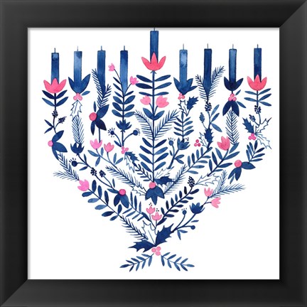 Framed Boho Hanukkah II Print